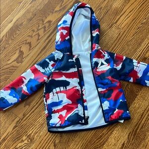 Reebok Kids Raincoat - Red, Blue, White Camo